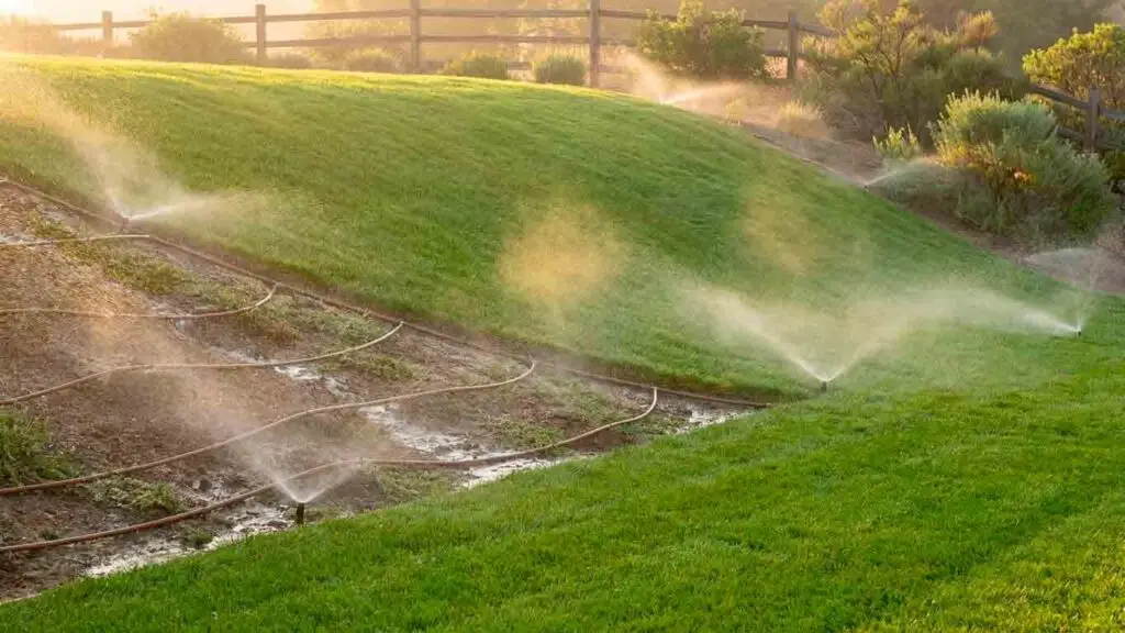 Vejos laistymas šlaite
