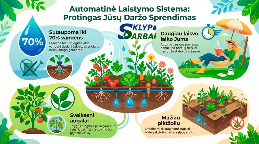 Kodėl verta rinktis automatinę daržo laistymo įrangą?