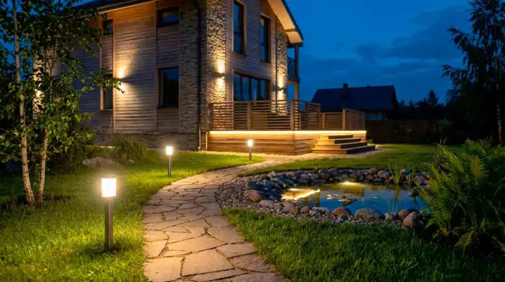 Lauko apšvietimas sklype