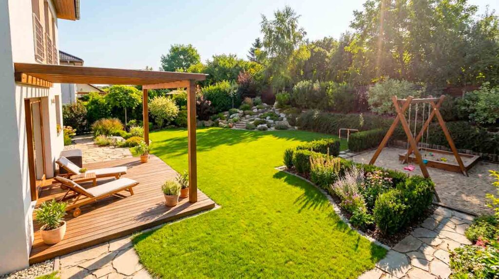 Poilsio zonos įrengimas kieme